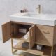 Vinnova Alistair 36" Single Vanity in North American Oak with White Grain Stone Countertop With Mirror  789036-NO-GW - Image 18