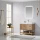 Vinnova Alistair 36" Single Vanity in North American Oak with White Grain Stone Countertop With Mirror  789036-NO-GW - Image 3