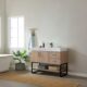 Vinnova Alistair 42B" Single Vanity in North American Oak with White Grain Stone Countertop With Mirror  789042B-NO-GW - Image 18
