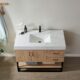 Vinnova Alistair 42B" Single Vanity in North American Oak with White Grain Stone Countertop With Mirror  789042B-NO-GW - Image 12