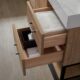 Vinnova Alistair 42B" Single Vanity in North American Oak with White Grain Stone Countertop With Mirror  789042B-NO-GW - Image 15