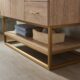 Vinnova Alistair 42" Single Vanity in North American Oak with White Grain Stone Countertop With Mirror  789042-NO-GW - Image 16