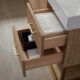 Vinnova Alistair 42" Single Vanity in North American Oak with White Grain Stone Countertop With Mirror  789042-NO-GW - Image 8