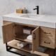 Vinnova Alistair 48B" Single Vanity in North American Oak with White Grain Stone Countertop With Mirror  789048B-NO-GW - Image 15