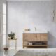 Vinnova Alistair 48" Single Vanity in North American Oak with White Grain Stone Countertop With Mirror  789048-NO-GW - Image 12