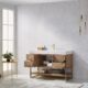 Vinnova Alistair 48" Single Vanity in North American Oak with White Grain Stone Countertop With Mirror  789048-NO-GW - Image 14