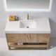 Vinnova Alistair 48" Single Vanity in North American Oak with White Grain Stone Countertop With Mirror  789048-NO-GW - Image 6