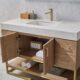 Vinnova Alistair 48" Single Vanity in North American Oak with White Grain Stone Countertop With Mirror  789048-NO-GW - Image 7