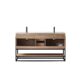 Vinnova Alistair 60B" Double Vanity in North American Oak with White Grain Stone Countertop With Mirror  789060B-NO-GW - Image 19