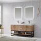 Vinnova Alistair 60B" Double Vanity in North American Oak with White Grain Stone Countertop With Mirror  789060B-NO-GW - Image 3