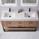 Vinnova Alistair 60B" Double Vanity in North American Oak with White Grain Stone Countertop With Mirror  789060B-NO-GW - Image 5