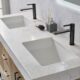 Vinnova Alistair 60B" Double Vanity in North American Oak with White Grain Stone Countertop With Mirror  789060B-NO-GW - Image 6
