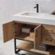Vinnova Alistair 60B" Double Vanity in North American Oak with White Grain Stone Countertop With Mirror  789060B-NO-GW - Image 7