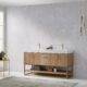 Vinnova Alistair 60" Double Vanity in North American Oak with White Grain Stone Countertop With Mirror  789060-NO-GW - Image 12