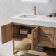 Vinnova Alistair 60" Double Vanity in North American Oak with White Grain Stone Countertop With Mirror  789060-NO-GW - Image 7