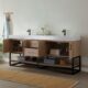 Vinnova Alistair 72B" Double Vanity in North American Oak with White Grain Stone Countertop With Mirror  789072B-NO-GW - Image 12
