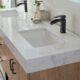 Vinnova Alistair 72B" Double Vanity in North American Oak with White Grain Stone Countertop With Mirror  789072B-NO-GW - Image 14