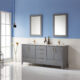 Altair Sutton 72" Double Bathroom Vanity Set in Gray and Carrara White Marble Countertop with Mirror  541072-GR-CA - Image 7