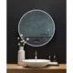 Ancerre 30" Cirque Round Led Lighted Bathroom Vanity Black Framed Mirror - Image 8