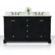 Ancerre Audrey 60" Bathroom Vanity Set in Black Onyx with 24" Mirrors VTSM-AUDREY-60-BO-CW-GD