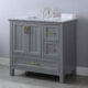 Altair Isla 36" Single Bathroom Vanity Set in Gray and Carrara White Marble Countertop with Mirror 538036-GR-CA - Image 5