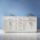 Altair Ivy 72" Double Bathroom Vanity Set in White and Carrara White Marble Countertop with Mirror 531072-WH-CA - Image 7