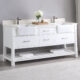 Altair Georgia 72" Double Bathroom Vanity Set in White and Composite Carrara White Stone Top with White Farmhouse Basin with Mirror 537072-WH-AW - Image 7