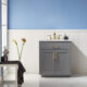 Altair Ivy 30" Single Bathroom Vanity Set in Gray and Carrara White Marble Countertop with Mirror 531030-GR-CA - Image 6