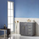 Altair Ivy 36" Single Bathroom Vanity Set in Gray and Carrara White Marble Countertop with Mirror  531036-GR-CA - Image 8
