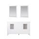 Altair Isla 60" Double Bathroom Vanity Set in White and Carrara White Marble Countertop with Mirror 538060-WH-CA - Image 8