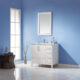 Altair Sutton 36" Single Bathroom Vanity Set in White and Carrara White Marble Countertop with Mirror  541036-WH-CA - Image 8