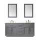 Altair Ivy 72" Double Bathroom Vanity Set in Gray and Carrara White Marble Countertop with Mirror 531072-GR-CA - Image 8