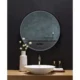 Ancerre 30" Cirque Round Led Lighted Bathroom Vanity Black Framed Mirror - Image 9