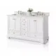 Ancerre Audrey 60" Bathroom Vanity Set in White with 24" Mirrors VTSM-AUDREY-60-W-CW-GD - Image 2