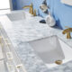 Altair Ivy 72" Double Bathroom Vanity Set in White and Carrara White Marble Countertop with Mirror 531072-WH-CA - Image 8