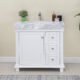 Altair Jardin 36" Single Bathroom Vanity Set in White and Carrara White Marble Countertop with Mirror 539036-WH-CA - Image 8