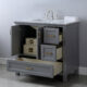 Altair Isla 36" Single Bathroom Vanity Set in Gray and Carrara White Marble Countertop with Mirror 538036-GR-CA - Image 6