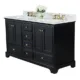 Ancerre Audrey 60" Bathroom Vanity Set in Black Onyx with 24" Mirrors VTSM-AUDREY-60-BO-CW-GD - Image 2