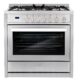 Cosmo 36'' 3.8 cu. ft. Single Oven Gas Range with 5 Burner Cooktop and Heavy Duty Cast Iron Grates in Stainless Steel COS-965AGC