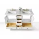 Ancerre Audrey 60" Bathroom Vanity Set in White with 24" Mirrors VTSM-AUDREY-60-W-CW-GD - Image 3