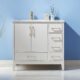Altair Sutton 36" Single Bathroom Vanity Set in White and Carrara White Marble Countertop with Mirror  541036-WH-CA - Image 9