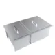 Sunstone Over/Under 34" x 12" Height Double Basin Sink with 2 Covers B-SK34