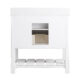 Altair Georgia 36" Single Bathroom Vanity Set in White and Composite Carrara White Stone Top with White Farmhouse Basin with Mirror  537036-WH-AW - Image 9