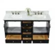 Ancerre Audrey 60" Bathroom Vanity Set in Black Onyx with 24" Mirrors VTSM-AUDREY-60-BO-CW-GD - Image 3