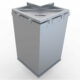 Sunstone 12" x 12" Full Height 360 Swivel Door Corner Cabinet with Three Shelves SWC12SLS - Image 3