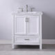 Altair Isla 30" Single Bathroom Vanity Set in White and Carrara White Marble Countertop with Mirror 538030-WH-CA - Image 9