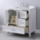 Altair Isla 36" Single Bathroom Vanity Set in White and Carrara White Marble Countertop with Mirror  538036-WH-CA - Image 10