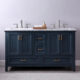 Altair Isla 60" Double Bathroom Vanity Set in Classic Blue and Carrara White Marble Countertop with Mirror 538060-CB-CA - Image 9