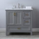 Altair Isla 36" Single Bathroom Vanity Set in Gray and Carrara White Marble Countertop with Mirror 538036-GR-CA - Image 9