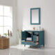 Altair Sutton 36" Single Bathroom Vanity Set in Royal Green and Carrara White Marble Countertop with Mirror  541036-RG-CA - Image 9